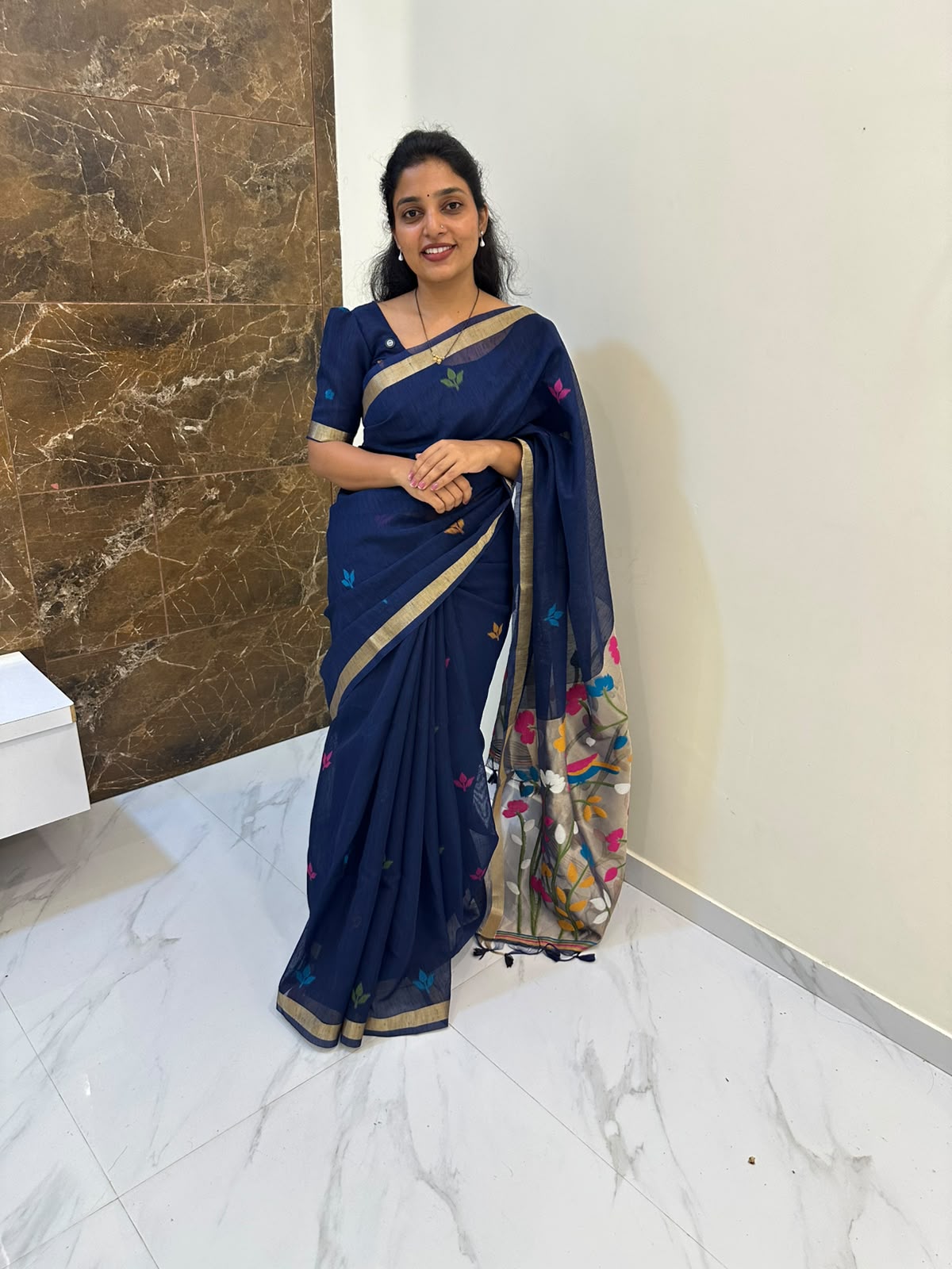 Jamdani Saree with Floral